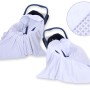 Double-sided car seat blanket for babies - rosette grey