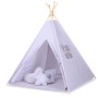 MINI Set: Teepees tent+play mat - grey flowers