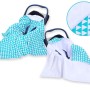 Double-sided car seat blanket for babies - Triangles mint