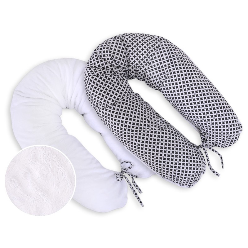 Μαξιλάρι Εγκυμοσύνης LONGER - double-sided- rosette black