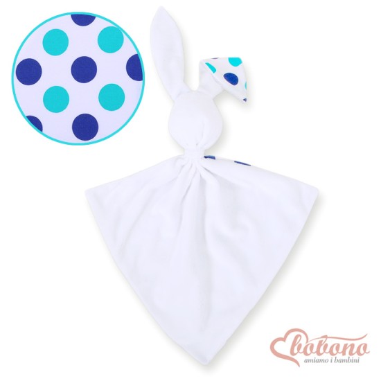 Cuddly rabbit double-sided- Navy blue-mint dots Cuddly rabbit double-sided- Navy blue-mint dots