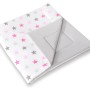 Double-sided teepee playmat- Grey-pink stars/grey