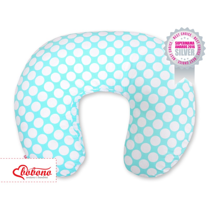 Μαξιλάρι Θηλασμού - turquoise with white dots