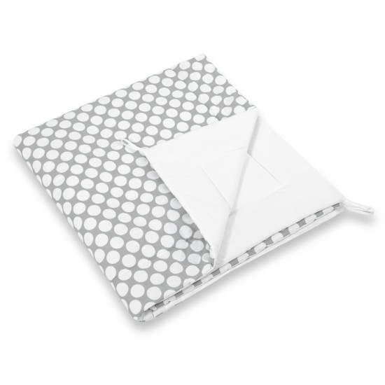 Double-sided teepee playmat- grey with white dots