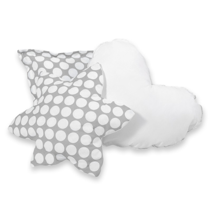 Διακοσμητικά Μαξιλάρια Σετ 3 τμχ - grey with white dots
