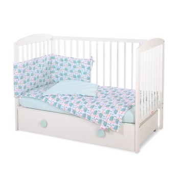 Bedding set 3-pcs - hedgehogs mint