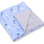 Double-sided teepee playmat- blue-navy blue stars/gray