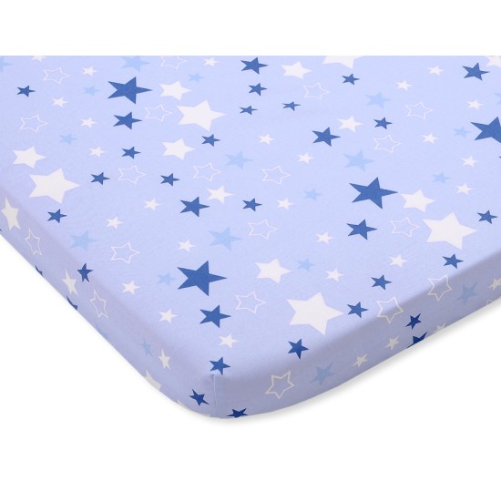 Sheet made of cotton 120x60cm- blue stars Sheet made of cotton 120x60cm- blue stars