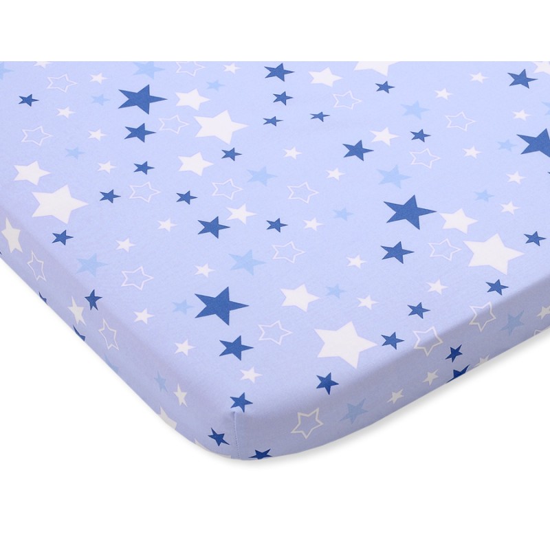 Sheet made of cotton 120x60cm- blue stars
