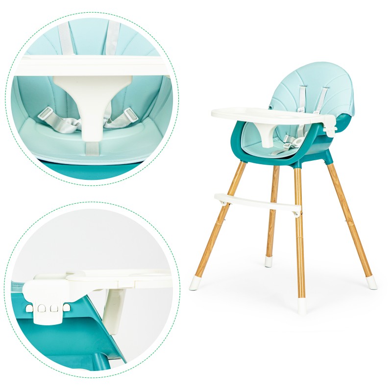 2in1 feeding chair ECOTOYS blue