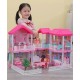 Dollhouse foldable furniture 2 dolls + LED lamps