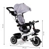 Tricycle with rotating seat 360 ECOTOYS, gray