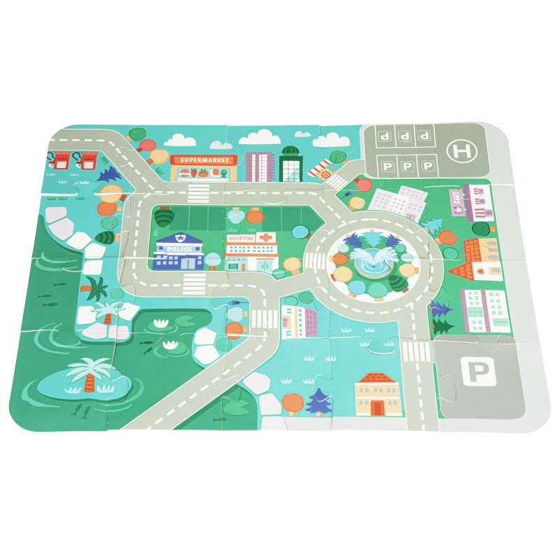 Ξύλινα Εκπαιδευτικά Τουβλάκια -  Πόλη - 121 pcs ECOTOYS