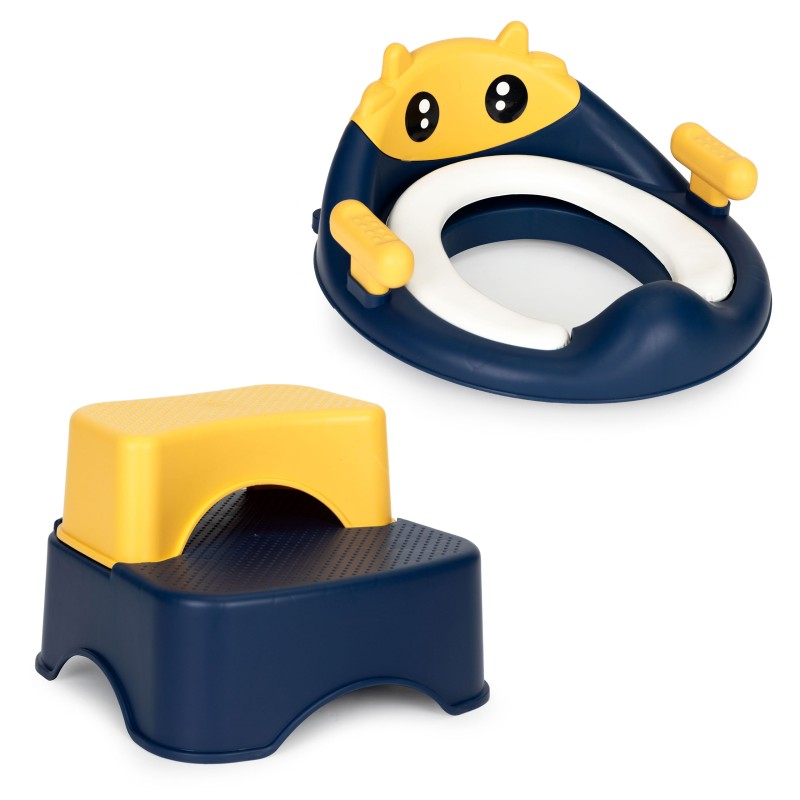 Toilet potty with steps and a platform for children