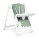 Highchair feeding chair height adjustable eco-leather straps double tray green ECOTOYS Highchair feeding chair height adjustable eco-leather straps double tray green ECOTOYS