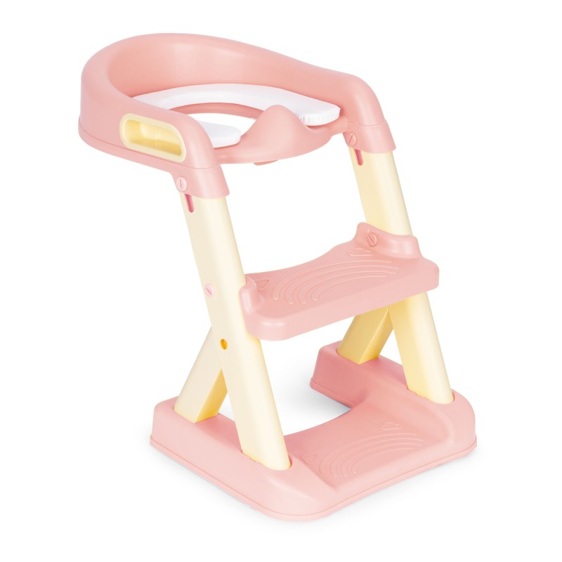 Potty toilet with stairs ladder for children yellow ECOTOYS