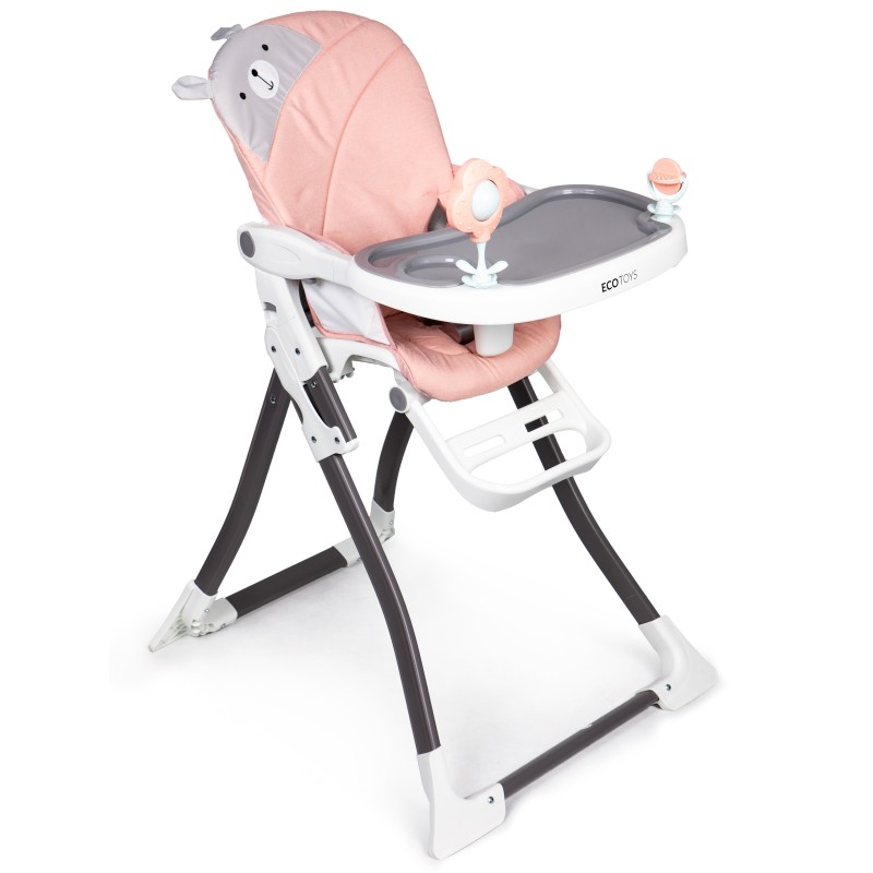 Reindeer foldable feeding chair pink ECOTOYS