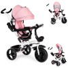 Tricycle stroller 360* swivel seat Pink