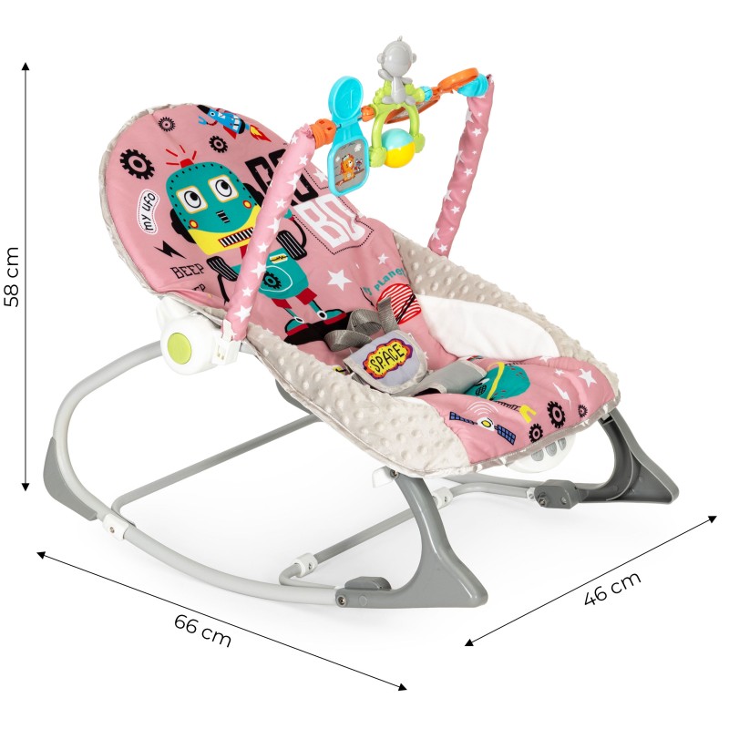 Ρηλάξ Μωρού 2-σε-1 με Δόνηση, Ήχους και Παιχνίδια - ECOTOYS