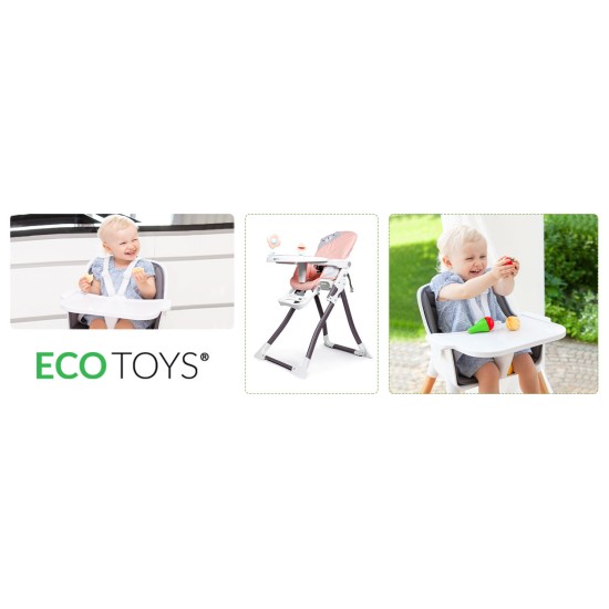 Reindeer foldable feeding chair pink ECOTOYS Reindeer foldable feeding chair pink ECOTOYS