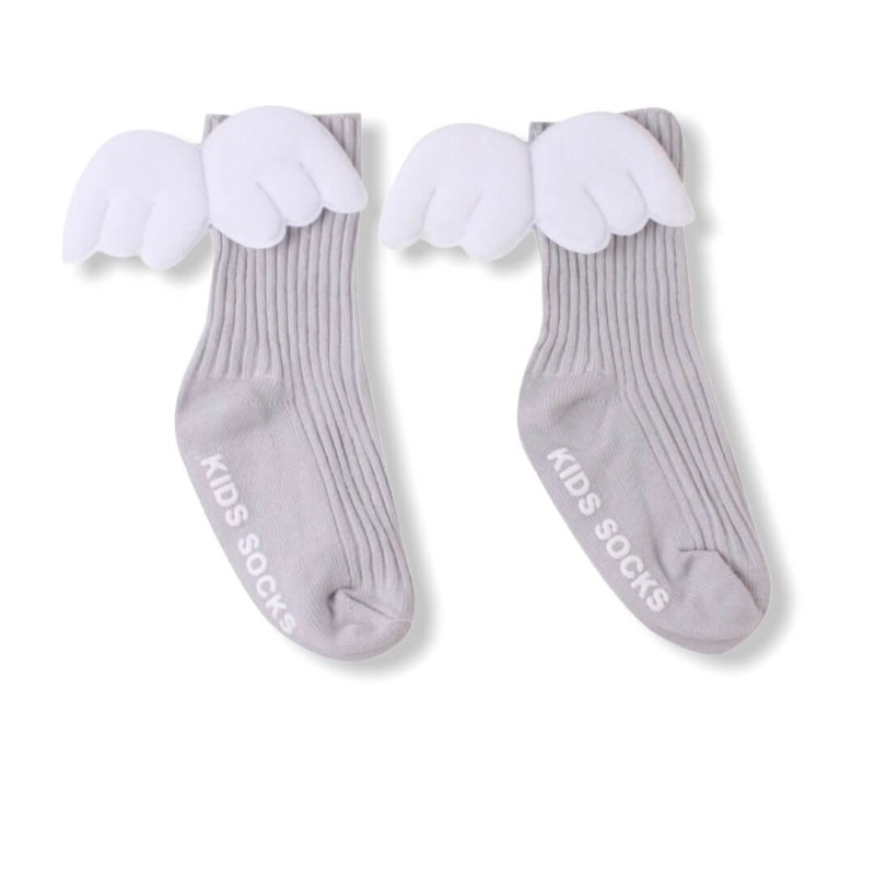 Angel Wings Socks - Grey