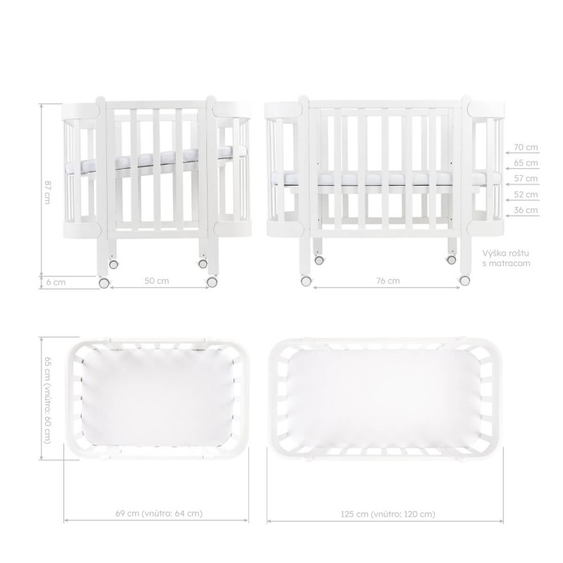 ΒΡΕΦΙΚΗ ΚΟΥΝΙΑ ANTI-REFLUX NIKA – ΓΚΡΙ ΜΕ ΛΕΥΚΑ ΠΟΔΙΑ
