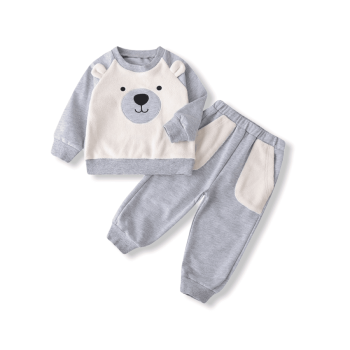 Baby Bear Casual Outfit - Grey