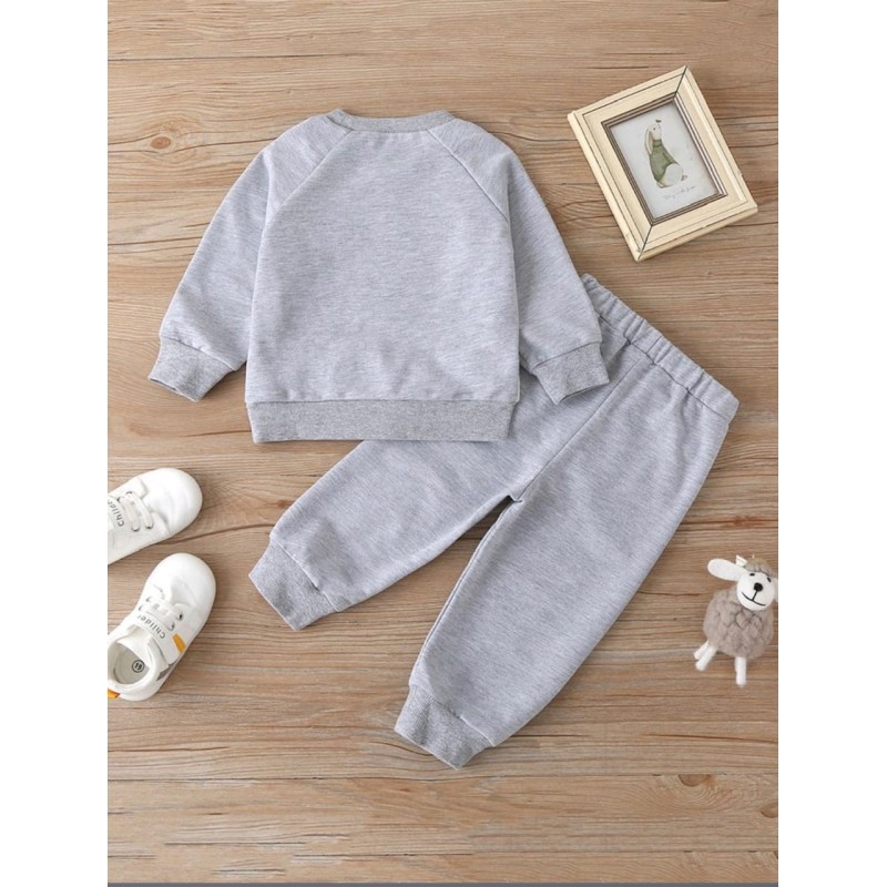 Baby Bear Casual Outfit - Grey