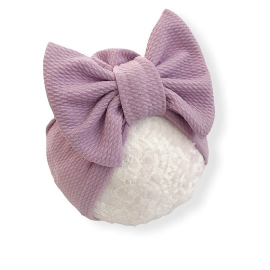 Baby Bowknot Décor Hat - Purple Baby Bowknot Décor Hat - Purple
