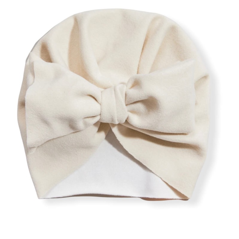 Baby Bowknot Hat - Beige