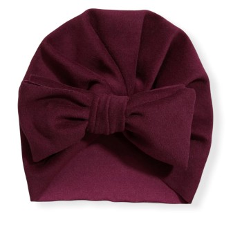 Baby Bowknot Hat - Brick Red