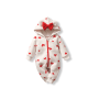 Baby Bowknot Hooded Jumpsuit - White