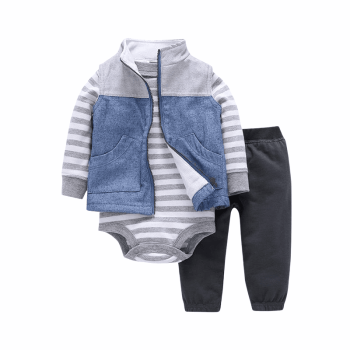 Baby Boy Casual Denim set - Blue/Grey
