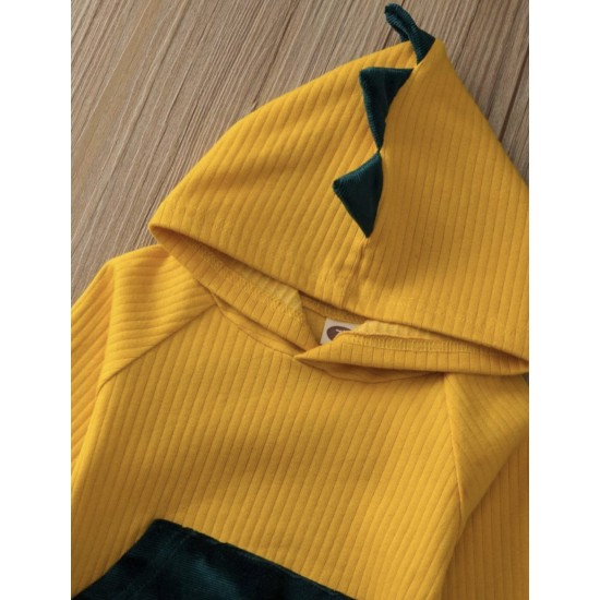 Baby Boy Ribbed Dinosaur Set - Yellow Baby Boy Ribbed Dinosaur Set - Yellow