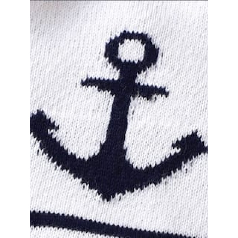 Baby Boy Sailor Knitted  Jumpsuit - White