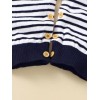 Baby Boy Sailor Knitted  Jumpsuit - White