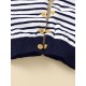 Baby Boy Sailor Knitted Jumpsuit - White Baby Boy Sailor Knitted Jumpsuit - White