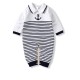 Baby Boy Sailor Knitted Jumpsuit - White Baby Boy Sailor Knitted Jumpsuit - White