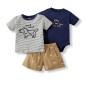 Baby Boy Set "Doggy Lover" - Striped Navy