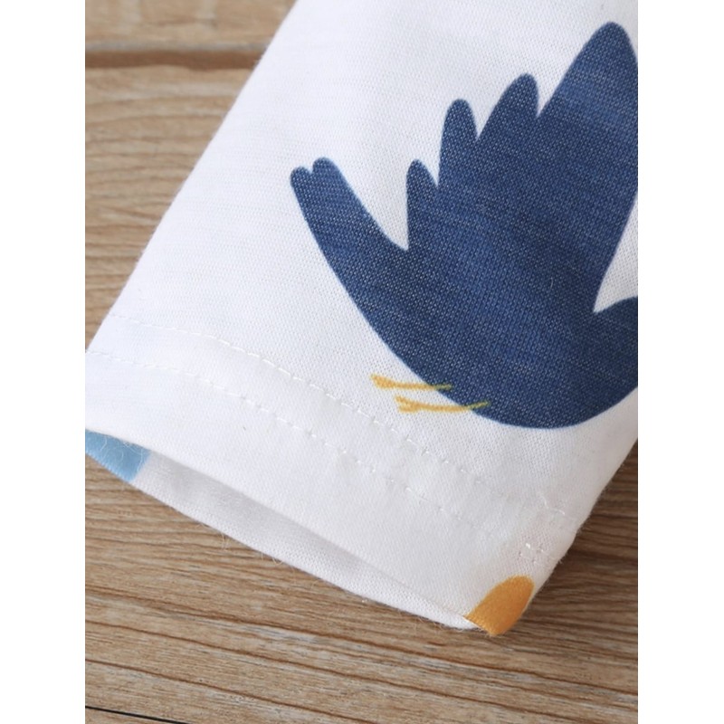 Baby Boy Set Letter Birds - Yellow