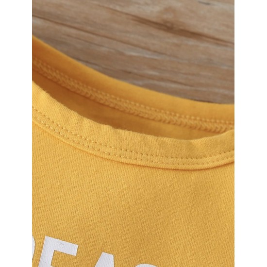 Baby Boy Set Letter Birds - Yellow Baby Boy Set Letter Birds - Yellow