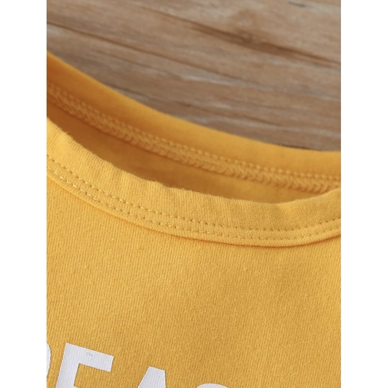 Baby Boy Set Letter Birds - Yellow