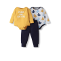Baby Boy Set "Letter Birds" - Yellow
