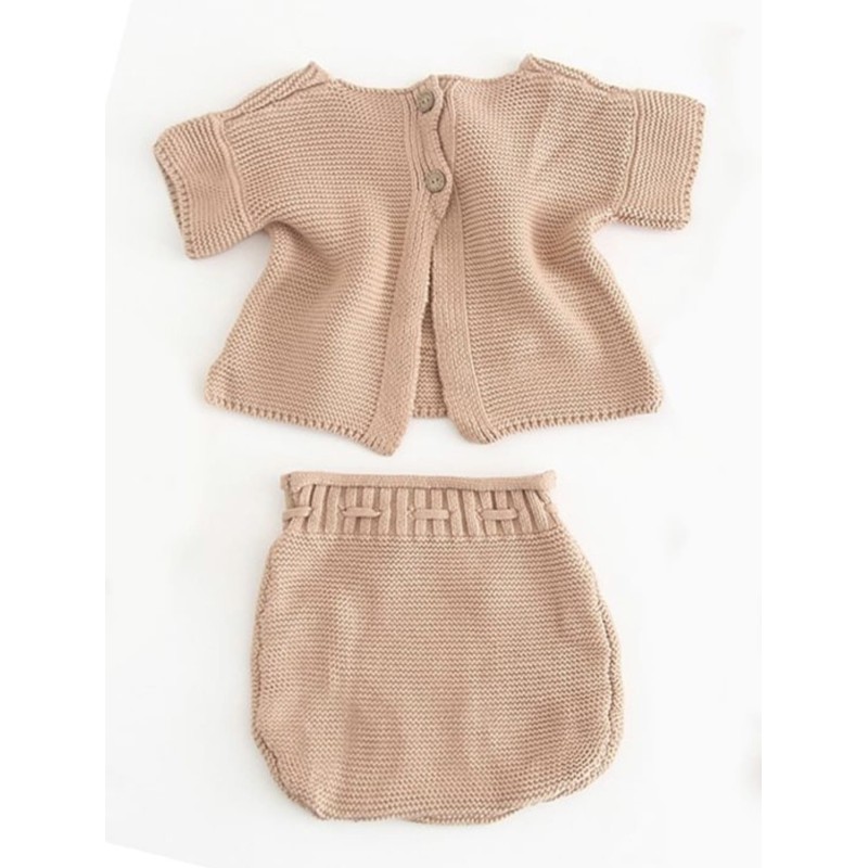 Baby Casual Knitted Set - Khaki