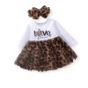 Baby Dress Set Leopard Fleece - Brown