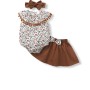 Baby Floral Set - Brown