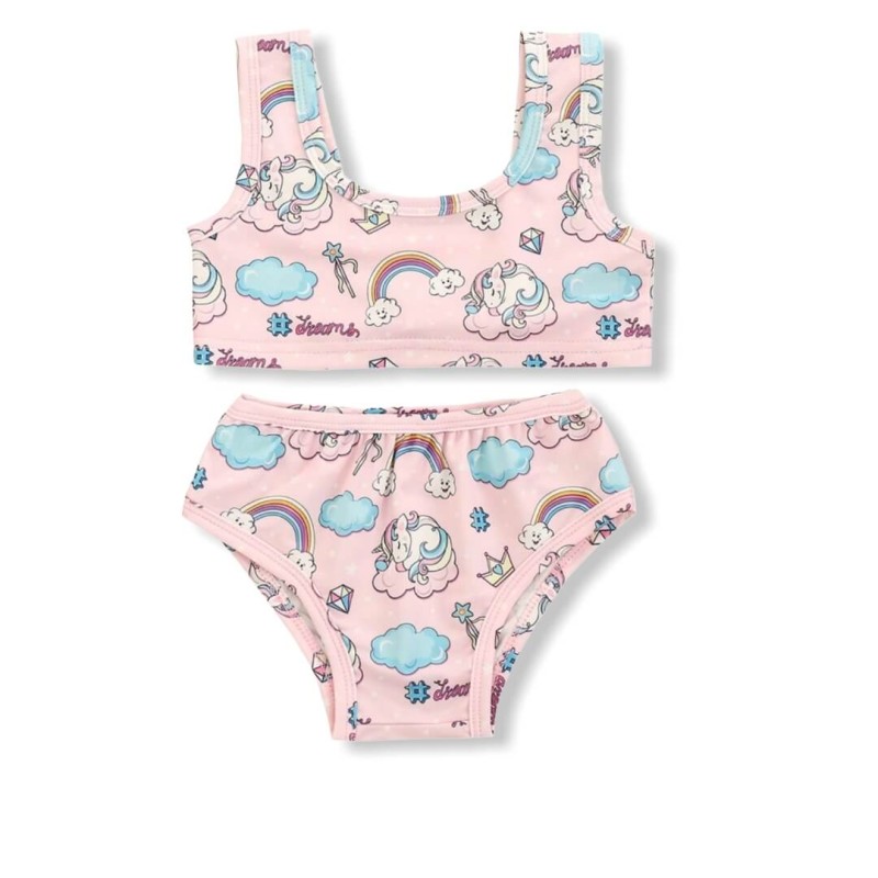 Baby Girl Bikini Unicorn Rainbow - Pink