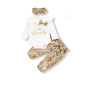 Baby Girl Casual Floral set - Apricot