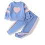 Baby Girl Casual Set Sweetshirt - Pale Blue