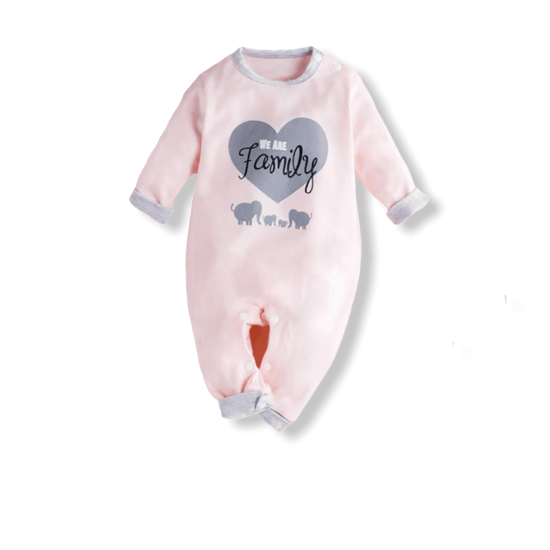 Baby Girl Jumpsuit Hear Elephant - L.Pink